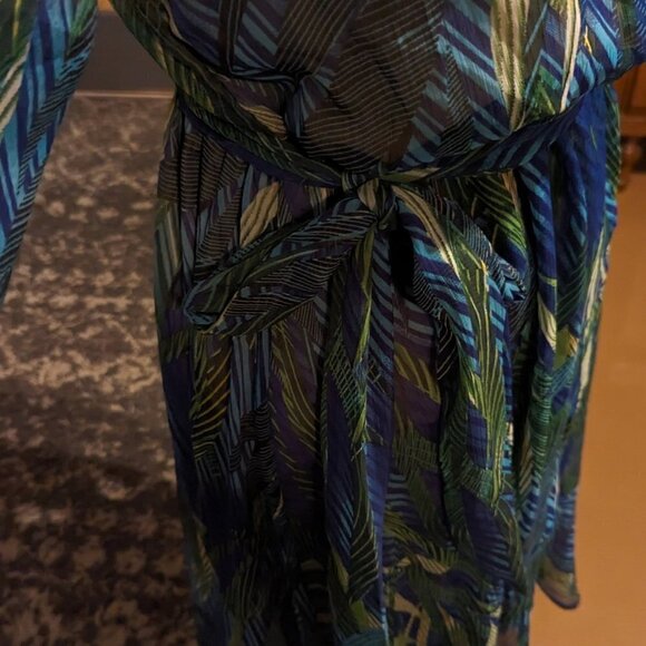 NWT Une Ame Boho Floral Bell Sleeve High-Low Dress | Size L - Picture 5 of 7